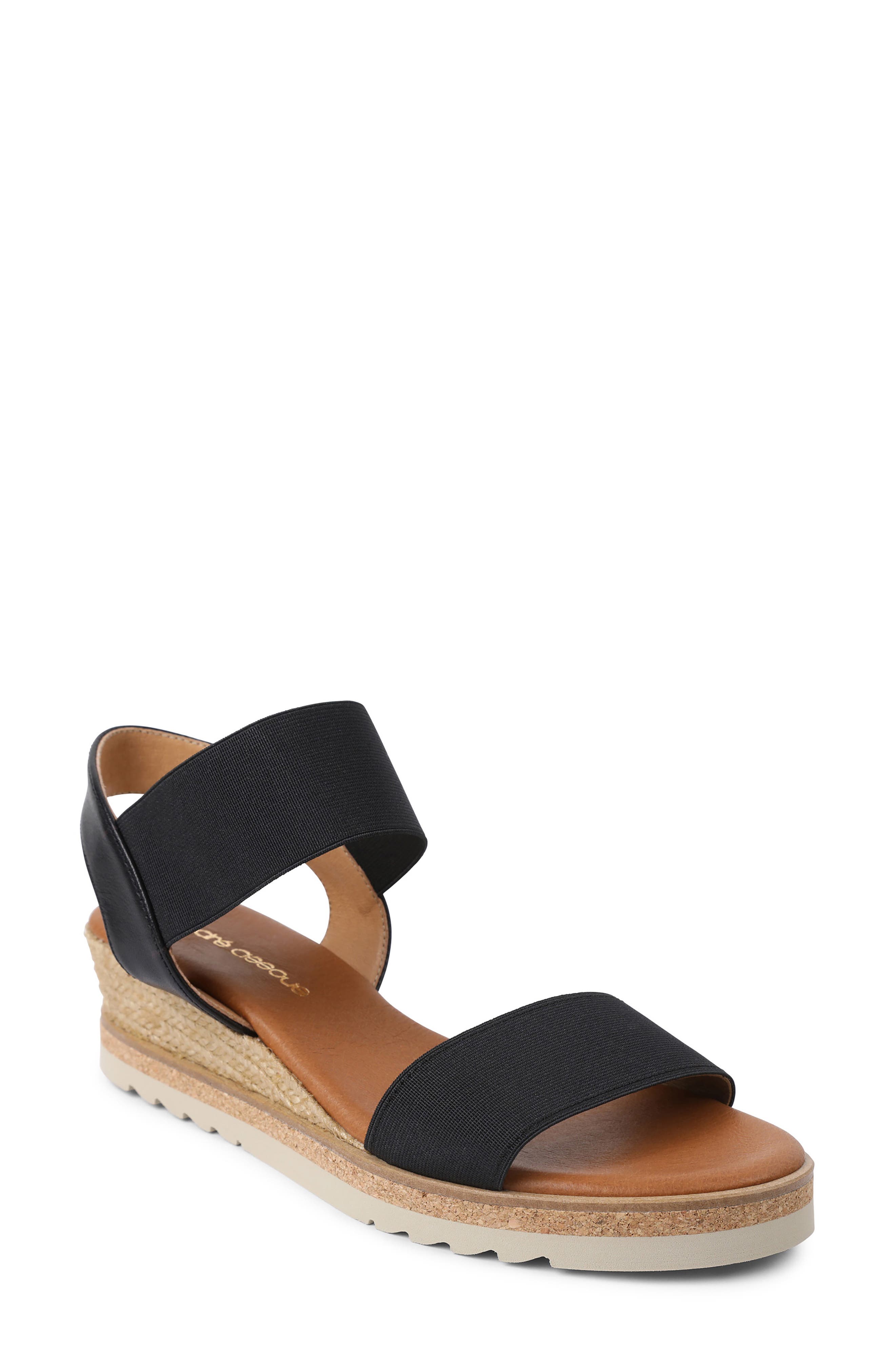 André Assous Neveah Espadrille Sandal, Main, color, Black Fabric