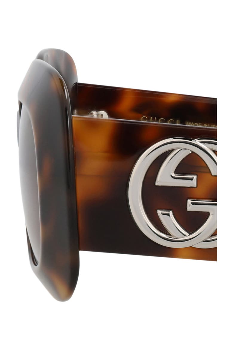 GG1695S 54mm Square Sunglasses, Alternate, color, HAVANA HAVANA BROWN