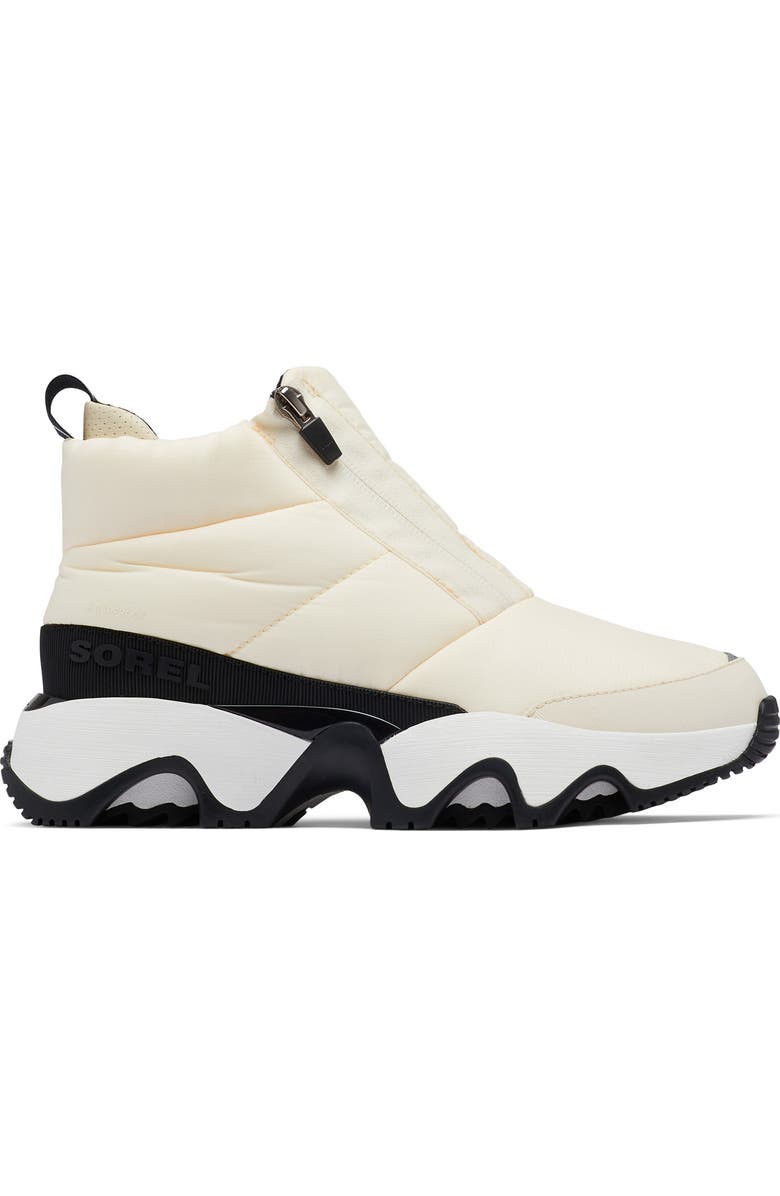 SOREL Kinetic Impact Waterproof Zip Bootie, Alternate, color, Chalk/ Black