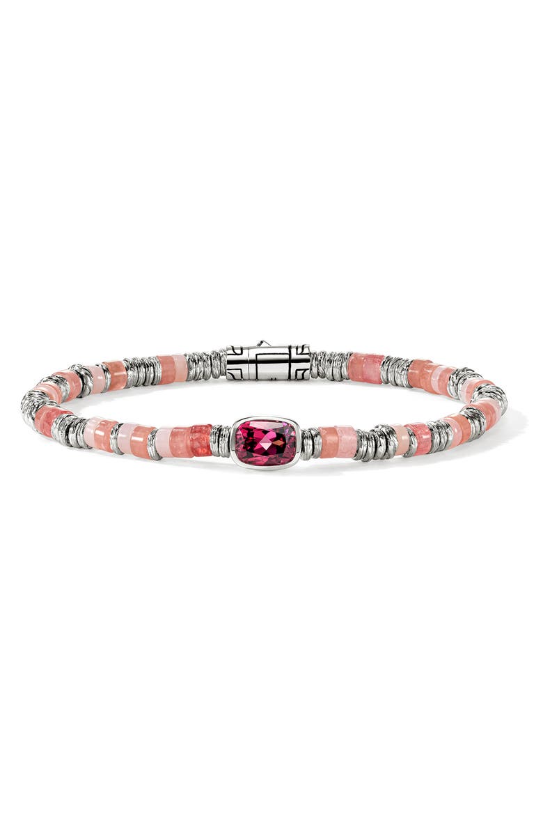 Heishi Bracelet, Main, color, RHODALITE