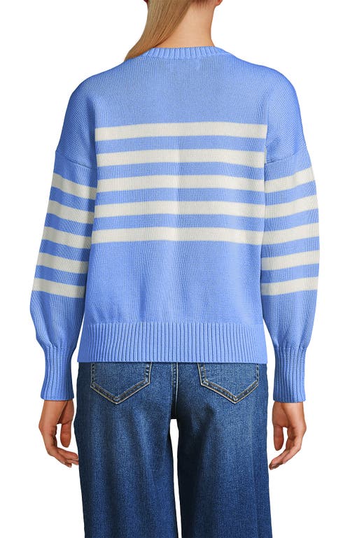 Lands' End Drifter Jersey Crewneck Sweater In Blue