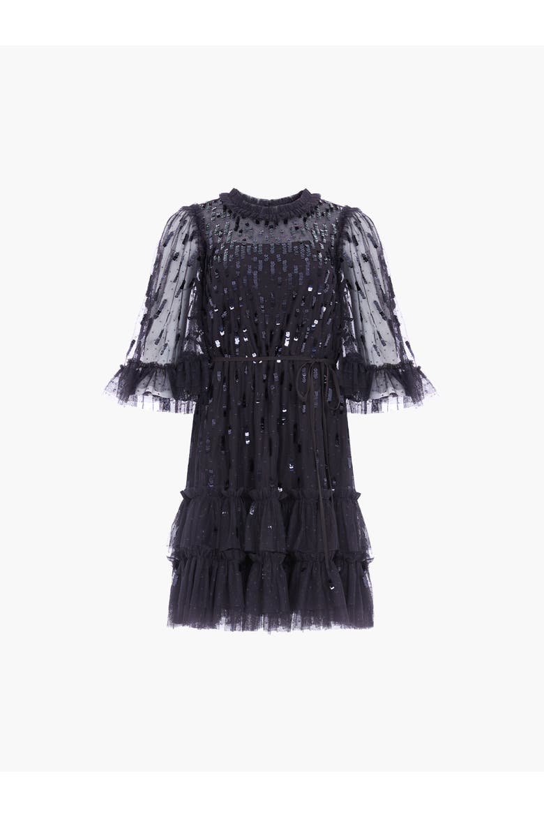 Sequin Dash Mini Dress, Alternate, color, Graphite
