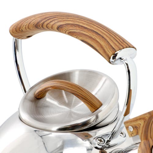 Mr Coffee Mr. Coffee Fremont 2 Quart Mirror Polish Stainless Steel Whistling Tea Kettle In Silver