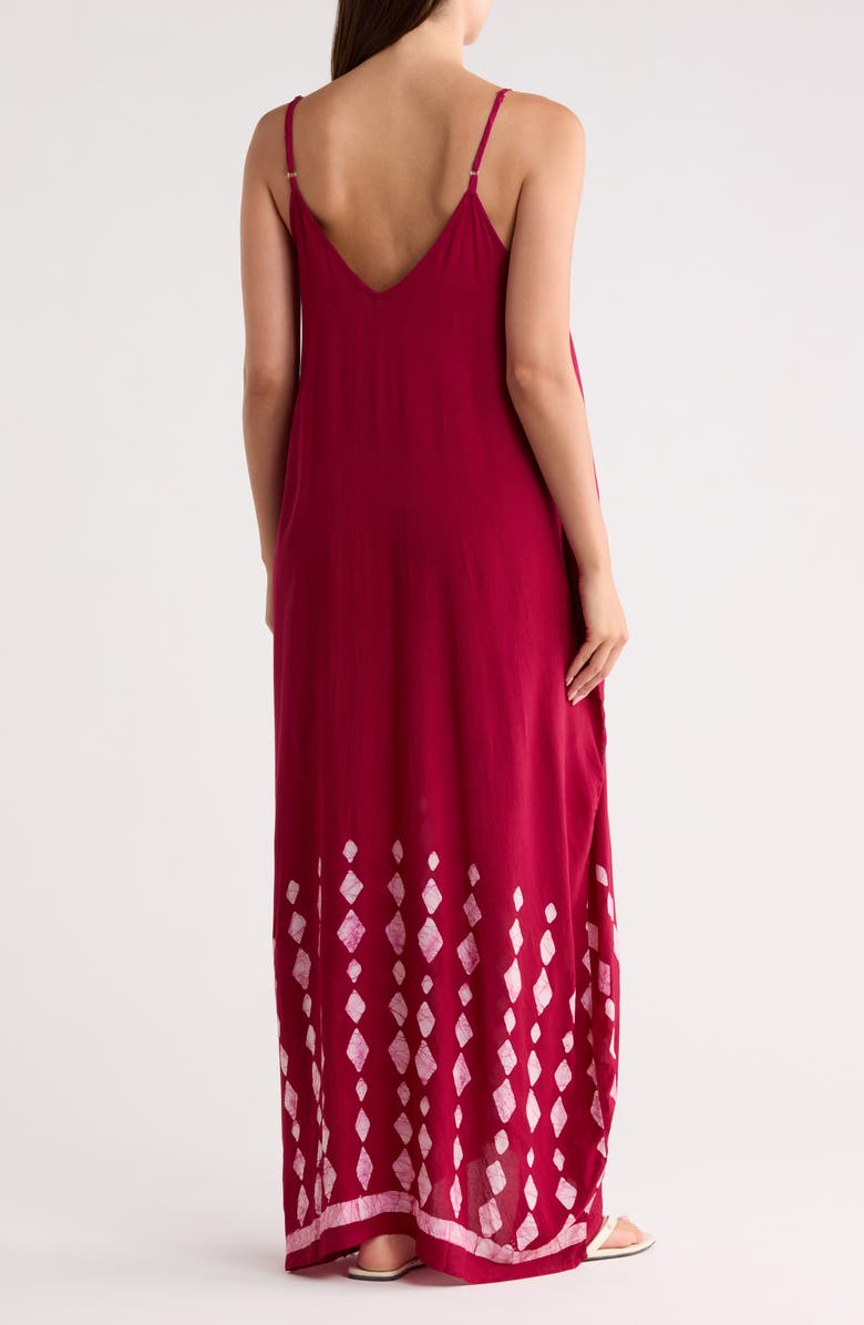 Lovestitch V-Neck Maxi Dress, Alternate, color, Wine