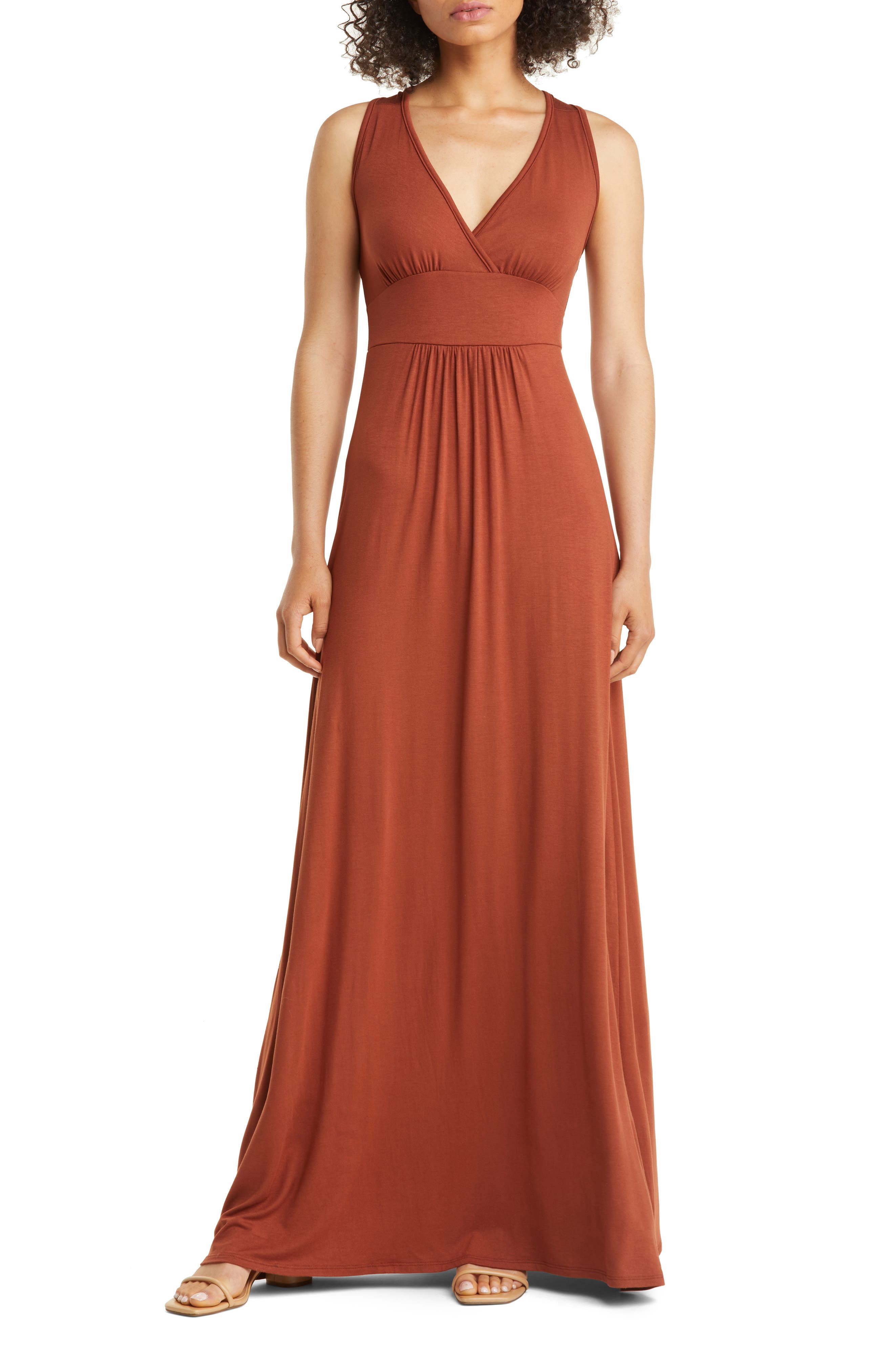 V-Neck Jersey Maxi Dress - image 3