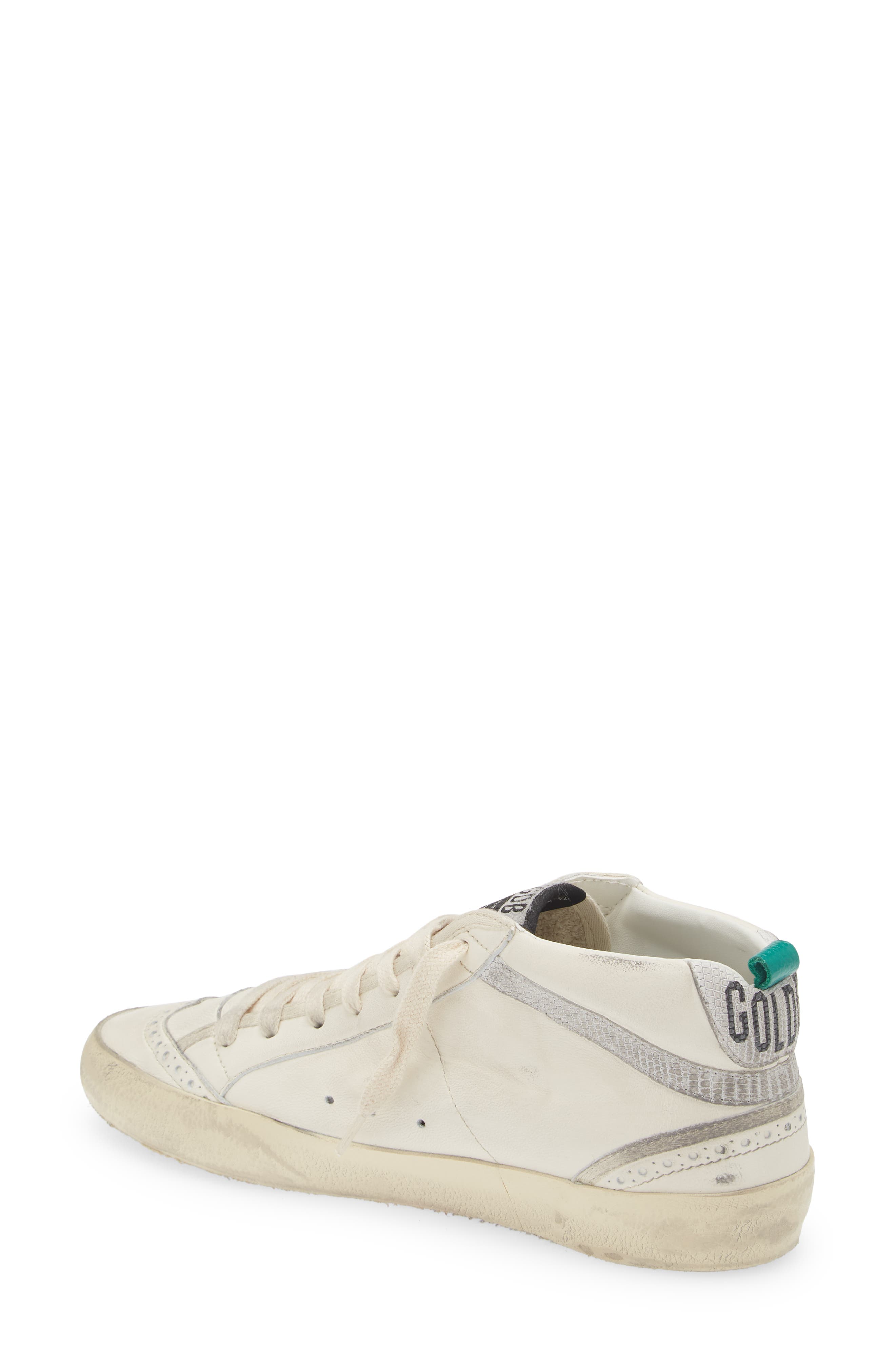 Golden Goose Mid Star Sneaker, Alternate, color, White/ Green
