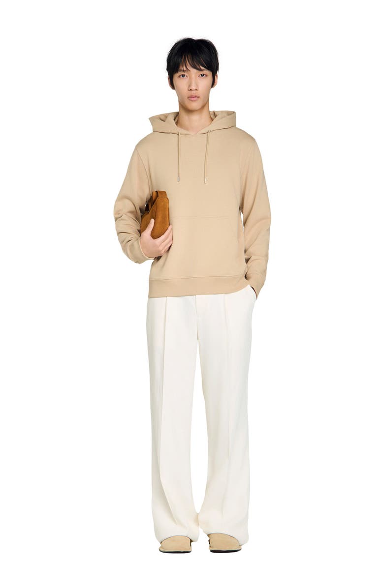 SANDRO Logo sweatshirt, Alternate, color, Beige