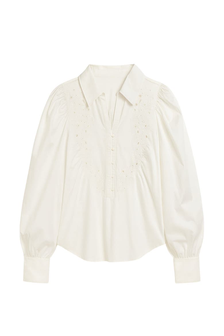 Rachelle Pop Over Blouse, Alternate, color, Ivory