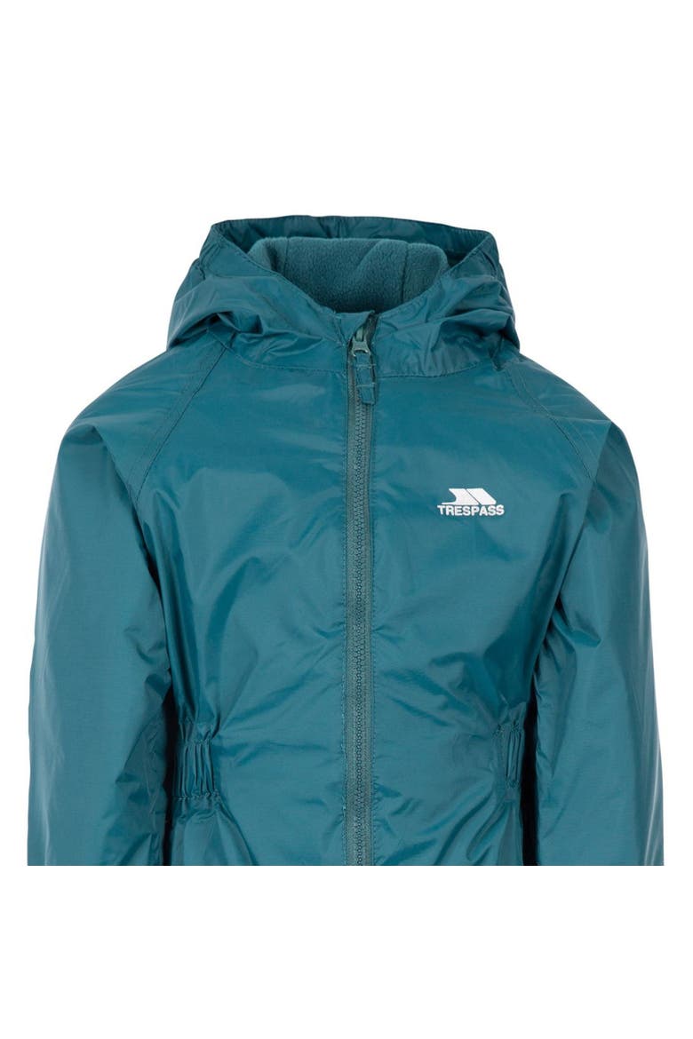 Babies Button Rain Suit, Alternate, color, Teal