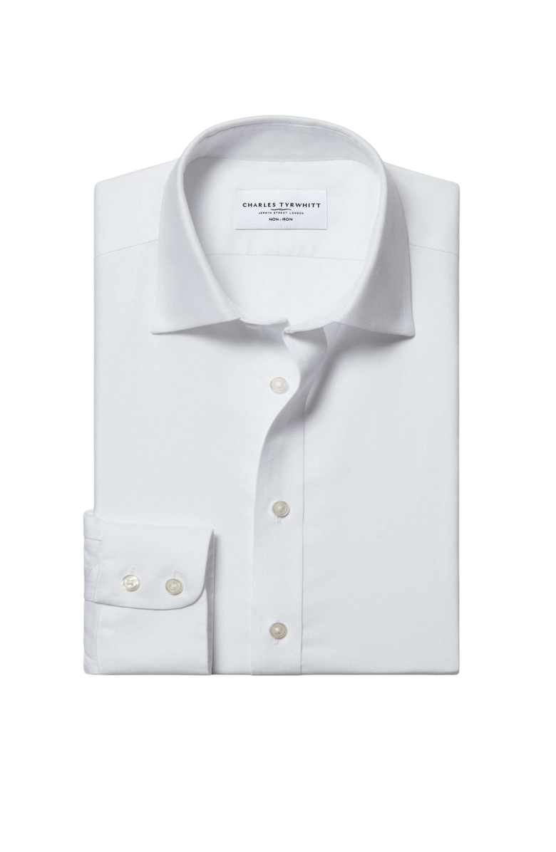 Charles Tyrwhitt Non-Iron Royal Oxford Shirt, Alternate, color, White