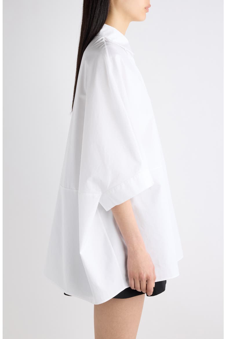 Cocoon Short Sleeve Button-Up Shirt, Alternate, color, 9000 WHITE
