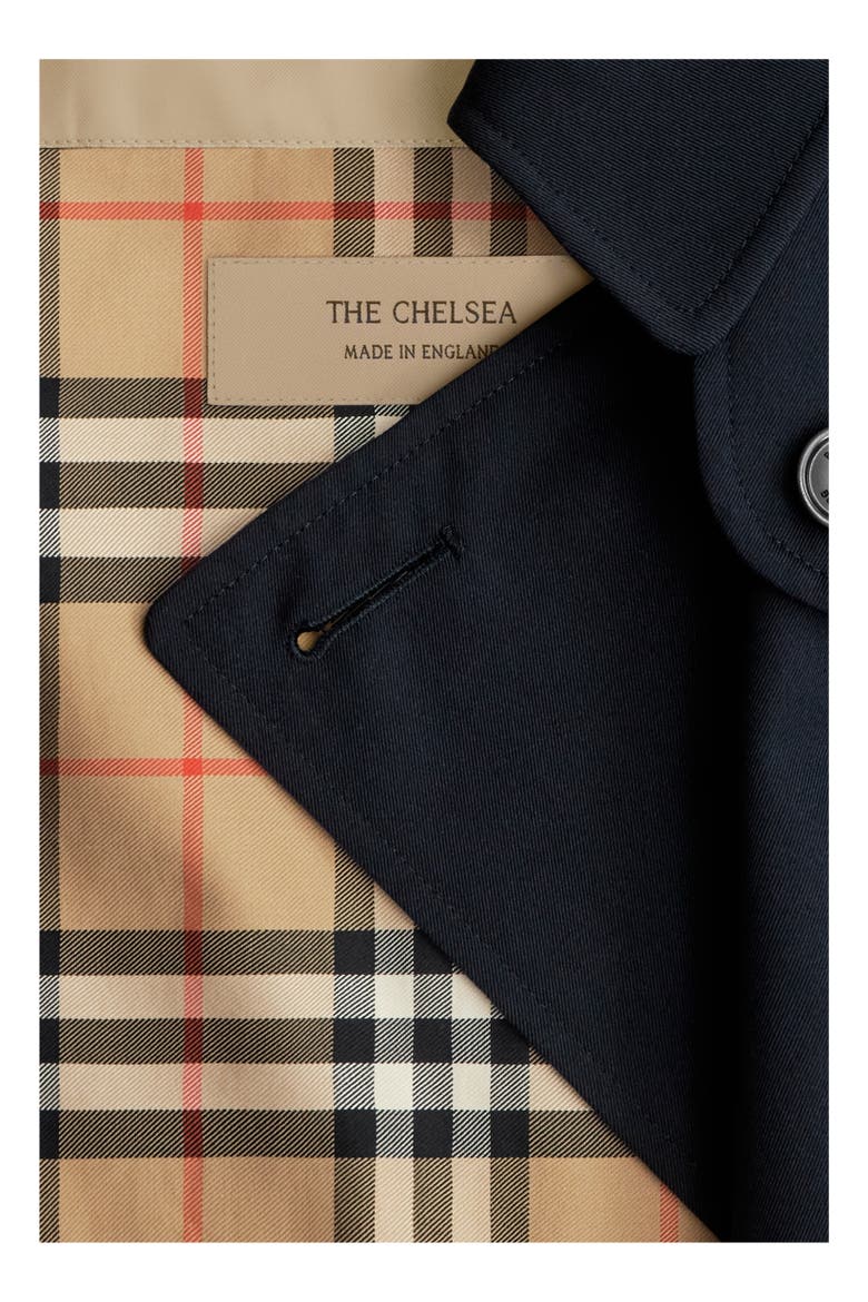 Short Chelsea Heritage Trench Coat, Alternate, color, Coal blue