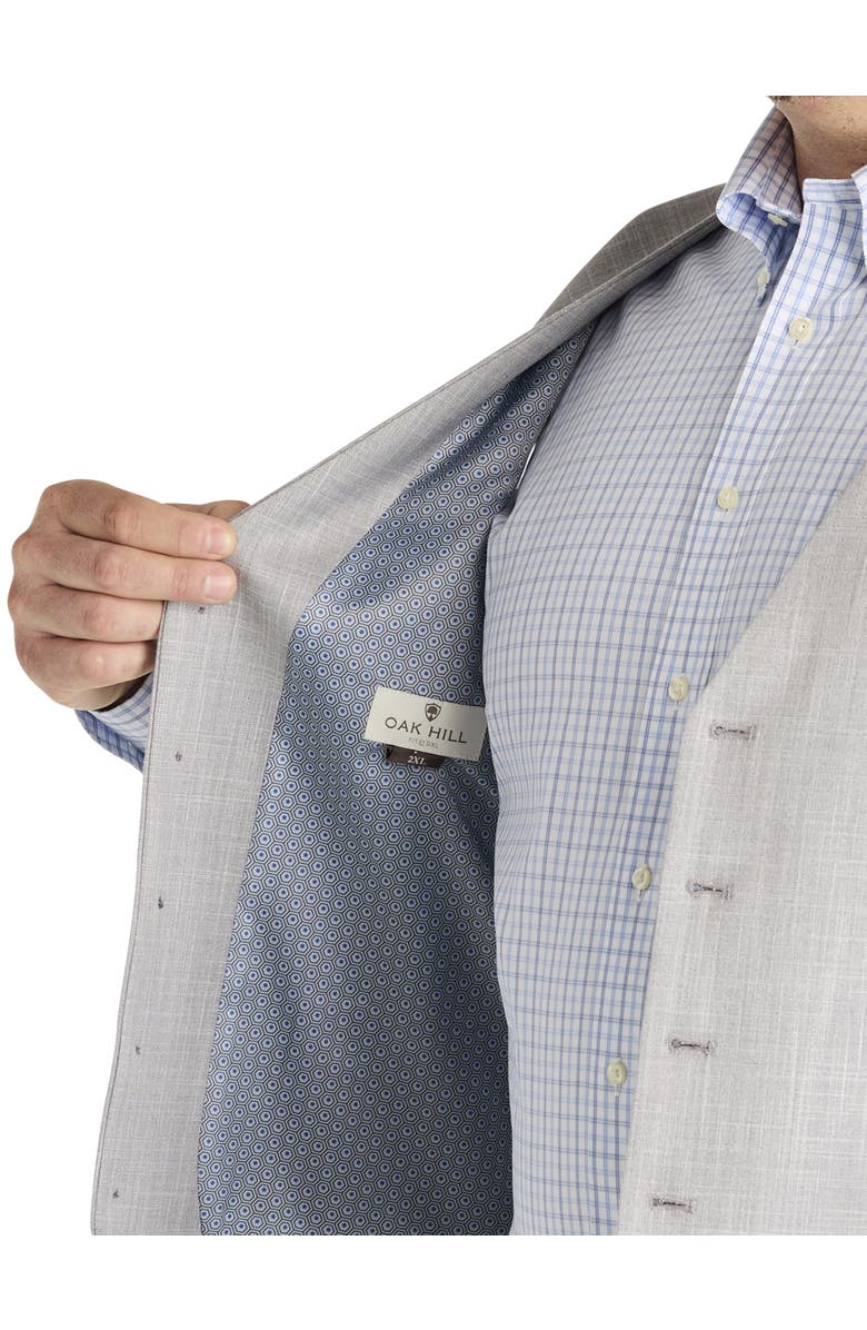 Oak Hill by DXL Big & Tall Textured Vest, Alternate, color, Grey