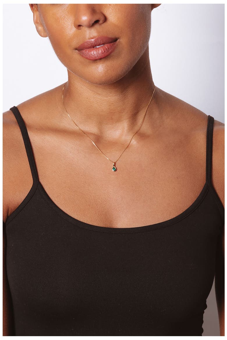 Teardrop Birthstone Pendant Necklace, Alternate, color, GOLD / DECEMBER