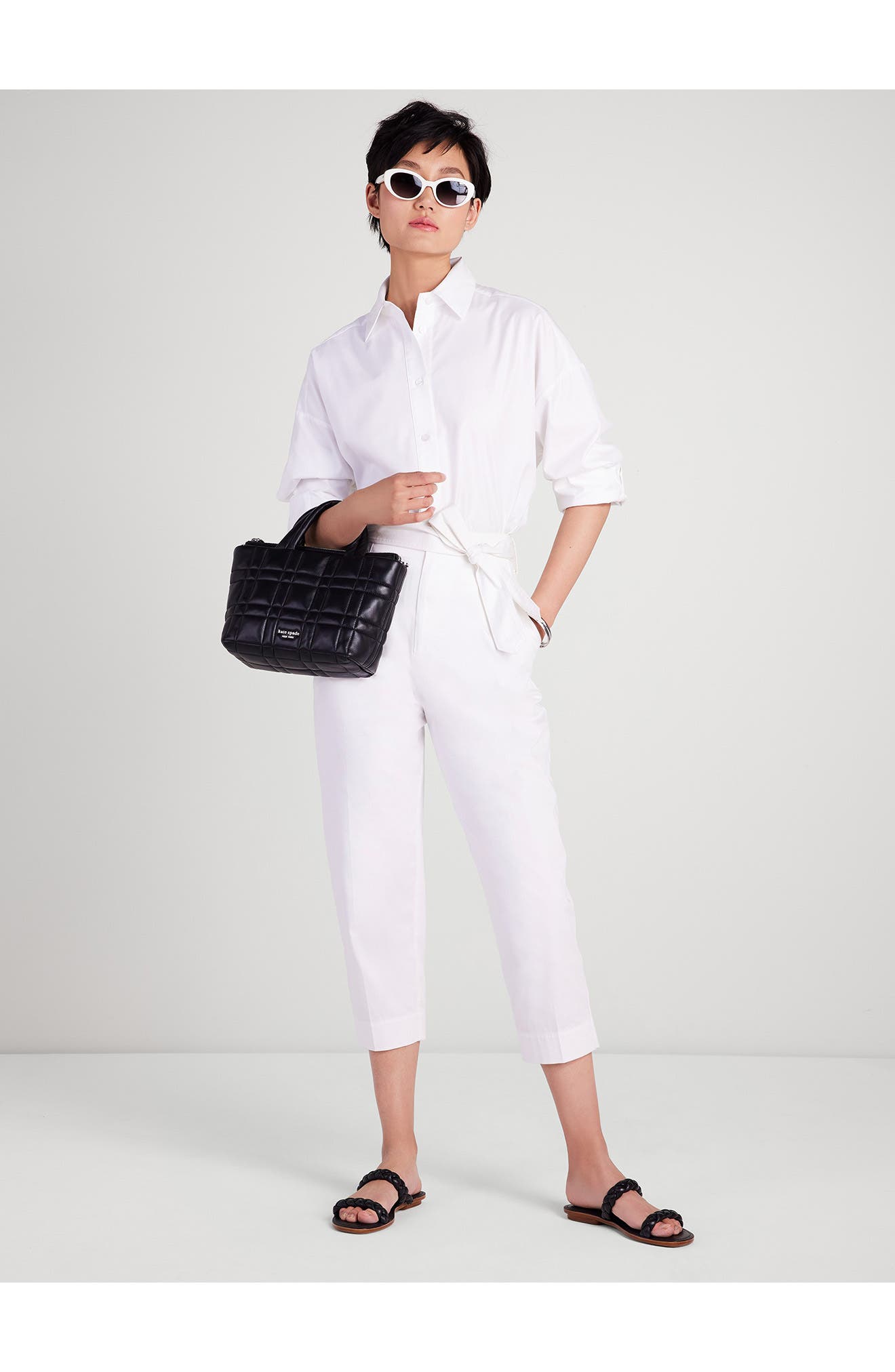 Kate Spade New York mini softwhere quilted leather tote, Alternate, color, 