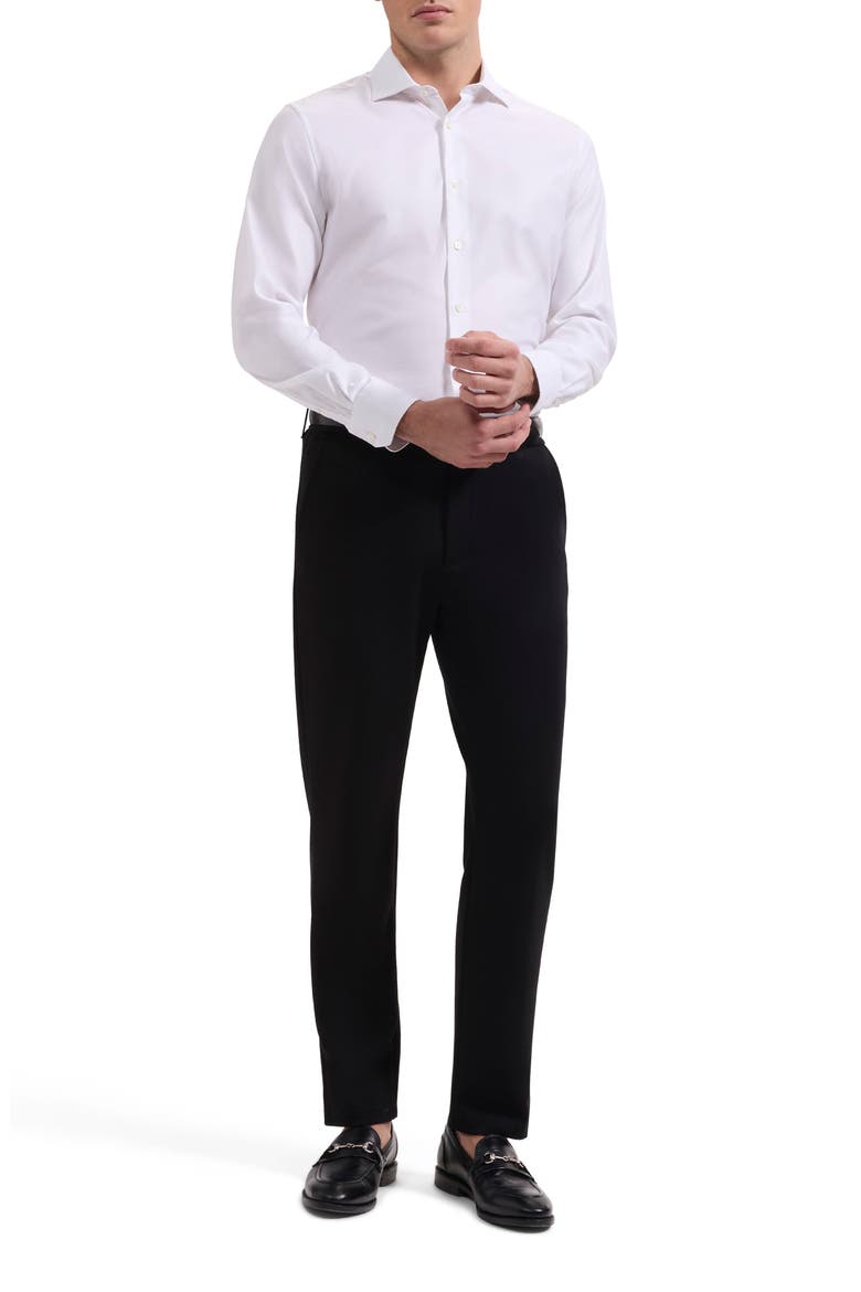 Axel Shaped Fit Stretch Cotton Button-Up Shirt, Alternate, color, WHITE