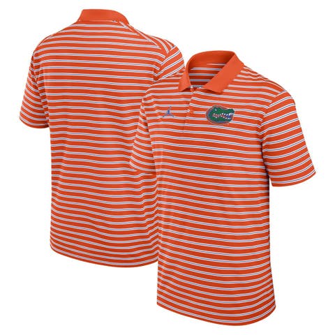 Men's Jordan Brand Orange/White Florida Gators Primetime Victory Striped Polo