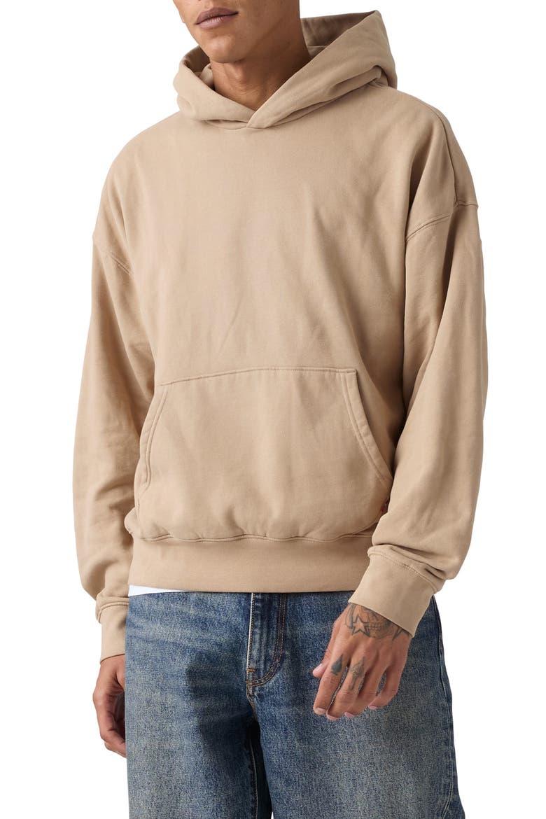 Soft Crop Cotton Blend Hoodie, Main, color, WHITE PEPPER WHITE PEPPER
