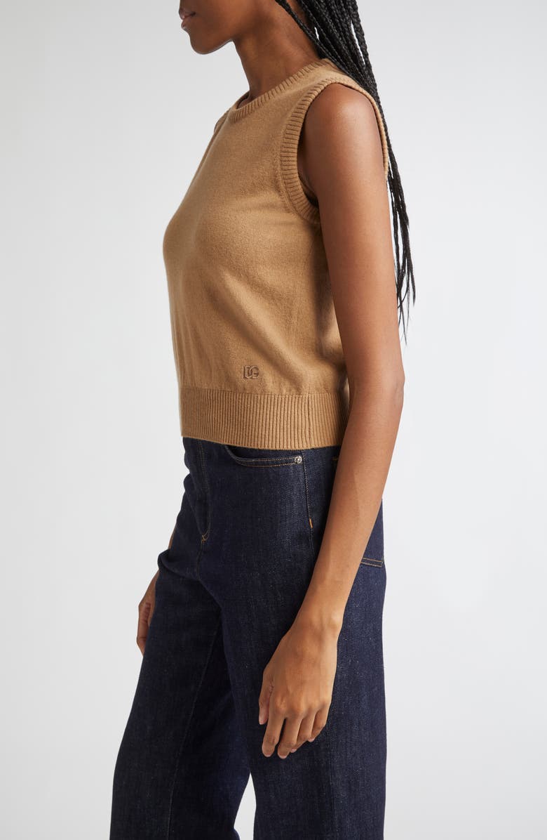 Dolce&Gabbana Cashmere Sweater Vest, Alternate, color, M2186 Marrone Chiaro