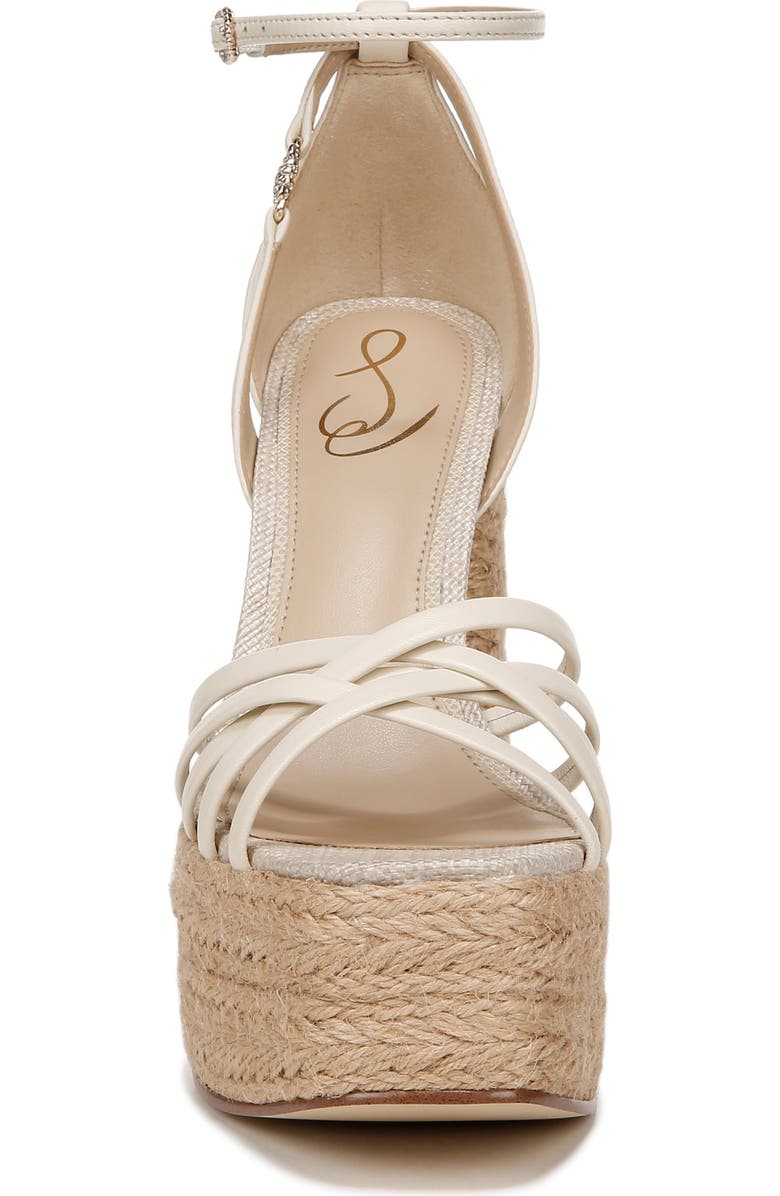 Sam Edelman Kade Ankle Strap Espadrille Platform Sandal, Alternate, color, Modern Ivory