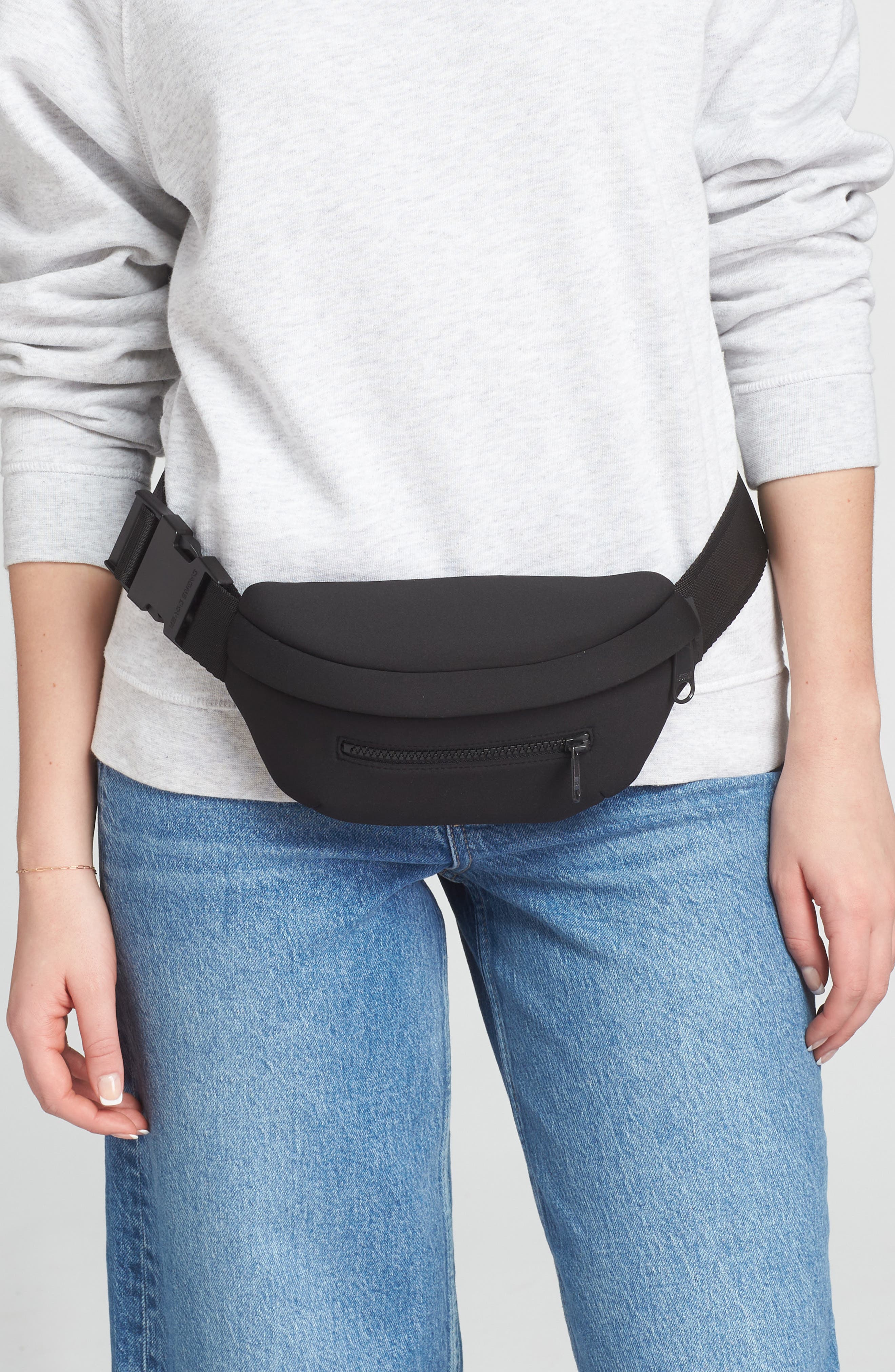 Dagne Dover Ace Belt Bag, Alternate, color, Onyx