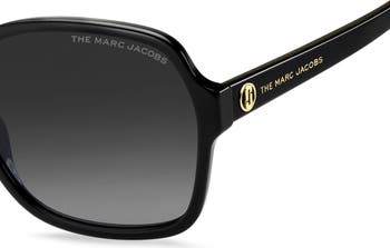 ● MARC JACOBS ● サングラス Black Grey / Grey Gradient 57mm Marc Jacobs 57mm Gradient Square Sunglasses | Nordstrom