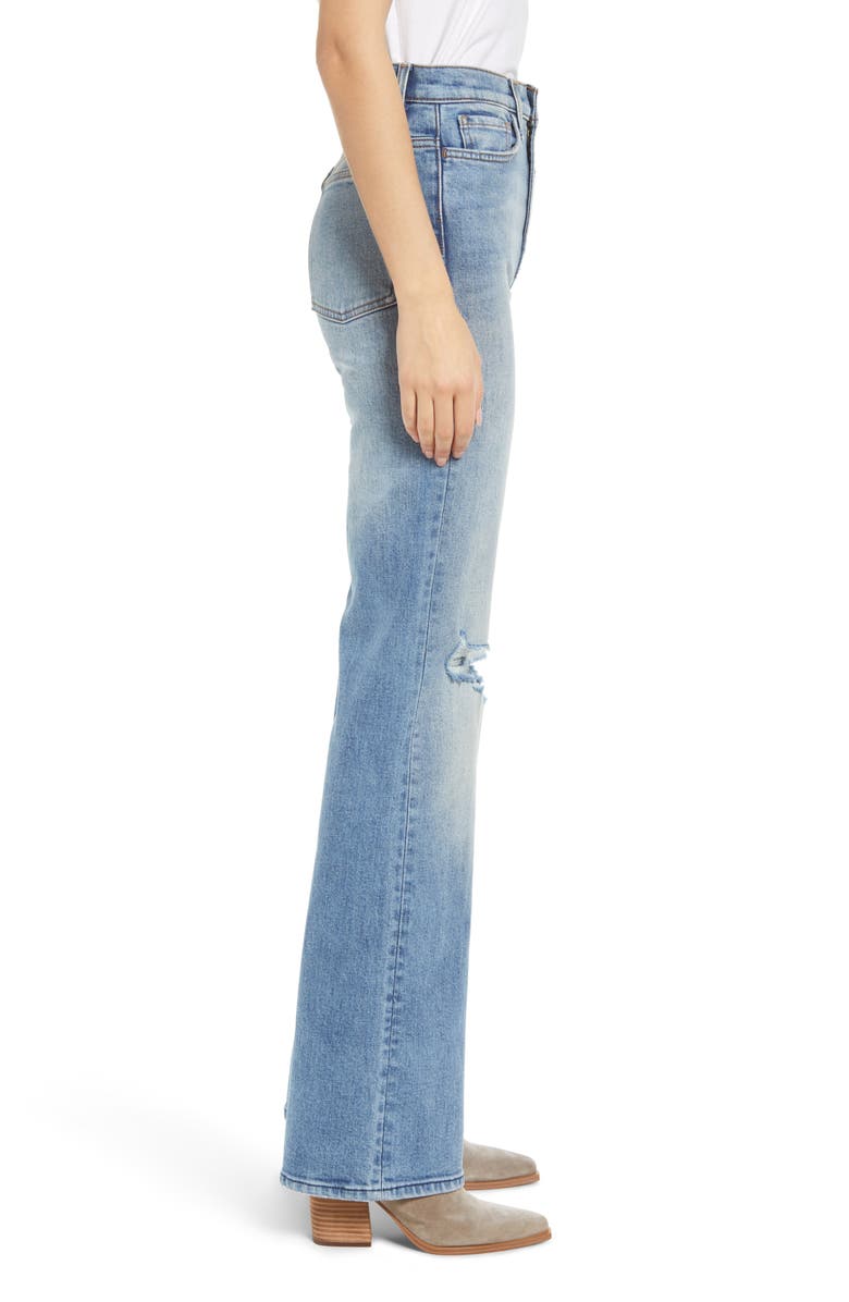 7 For All Mankind Easy Ripped Bootcut Jeans, Alternate, color,