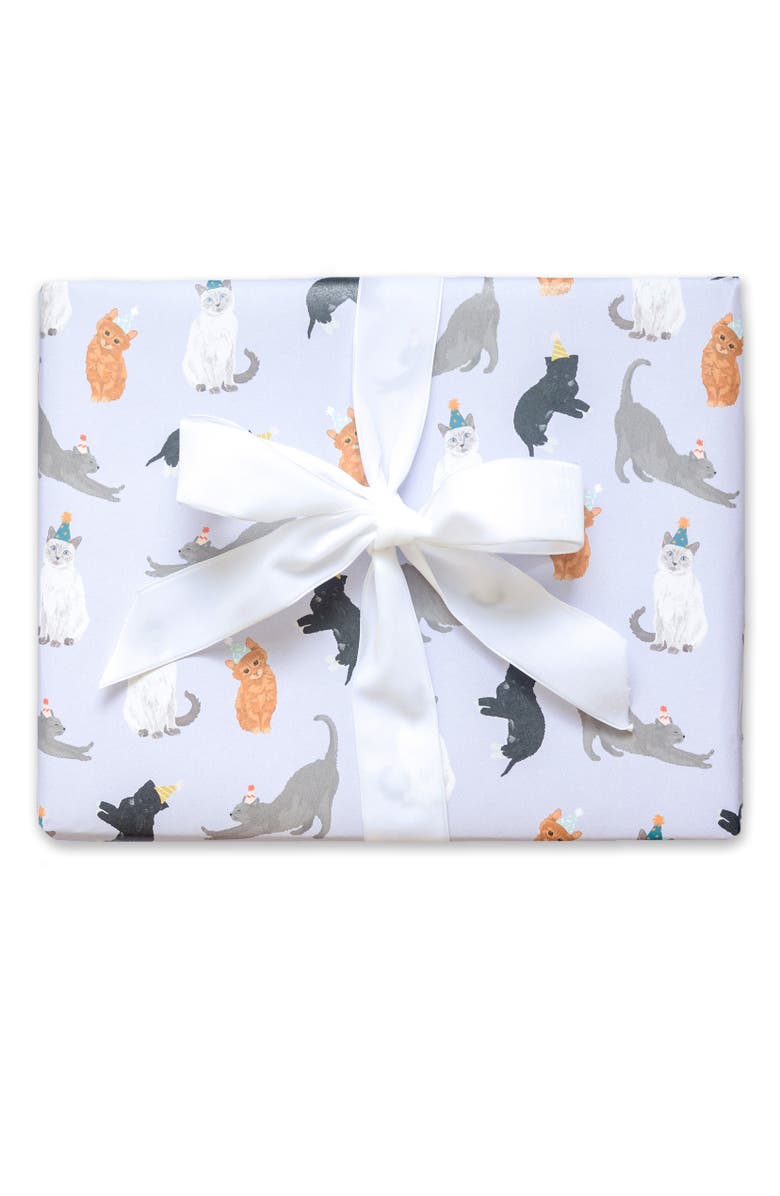 Joy Paper Co. Party Cats Wrapping Paper wrapping paper, Main, color, Party Cats Theme