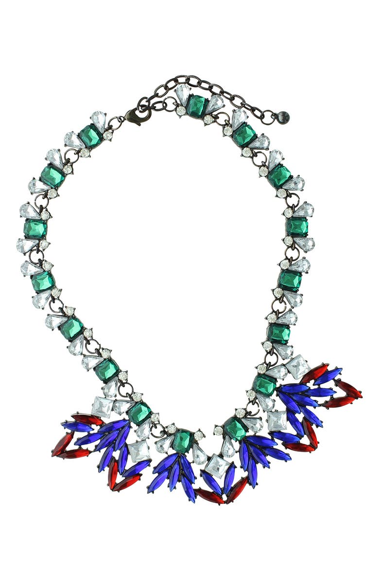 OLIVIA WELLES Everly Cluster Collar Statement Necklace, Main, color, Silver