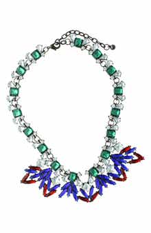 OLIVIA WELLES Everly Cluster Collar Statement Necklace
