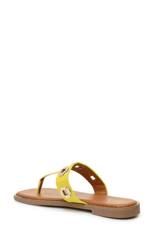 Nicole Miller Bling Thong Sandal In Yellow