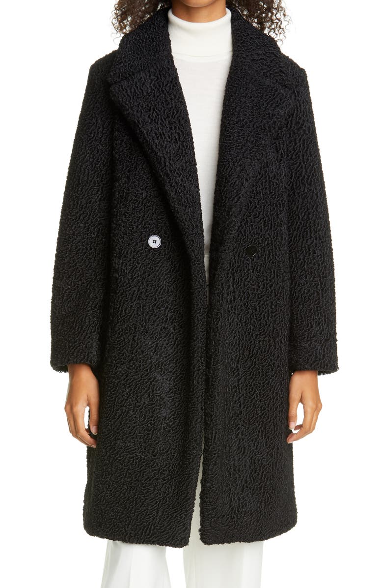 Club Monaco Astrakhan Faux Fur Coat, Main, color,