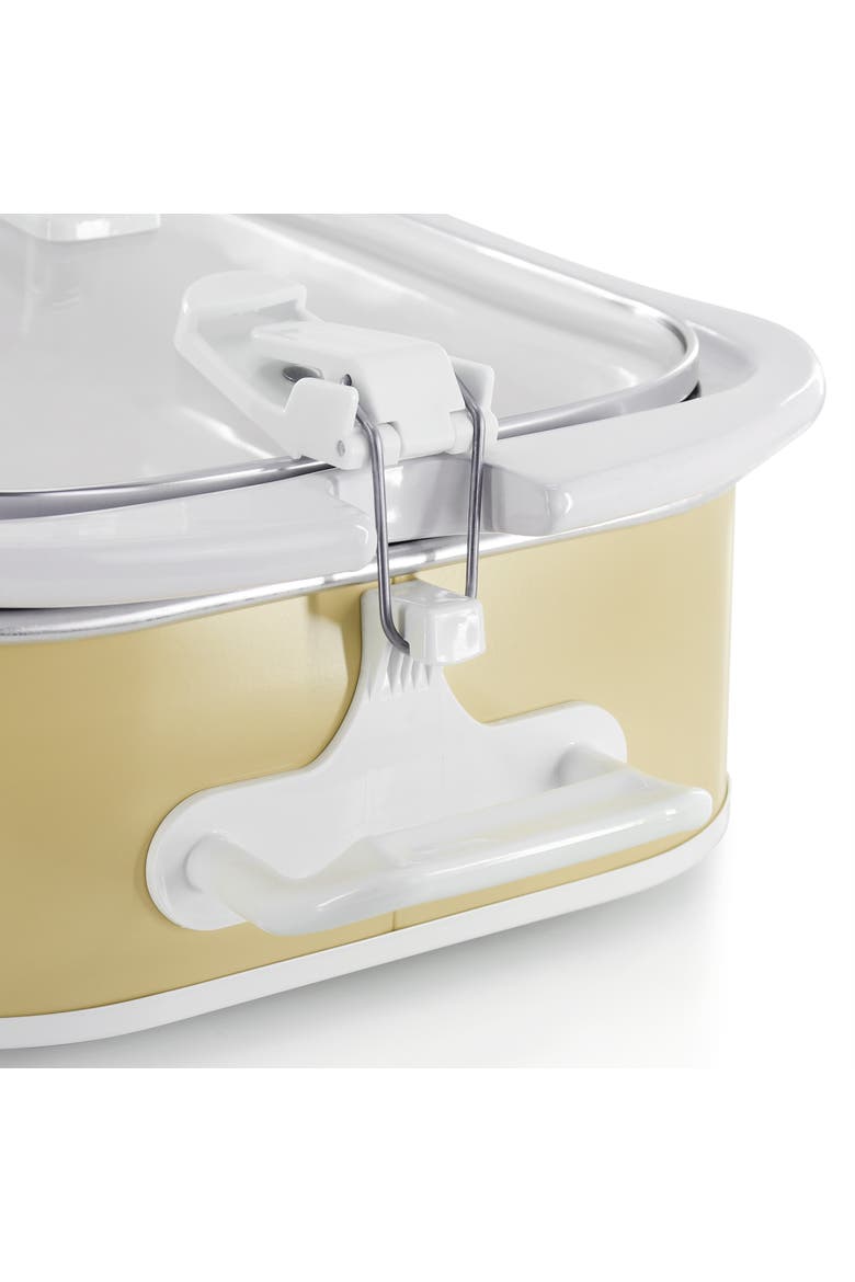 3.5 Quart Casserole Slow Cooker with 3 Temperature Settings in Cream, Alternate, color, White