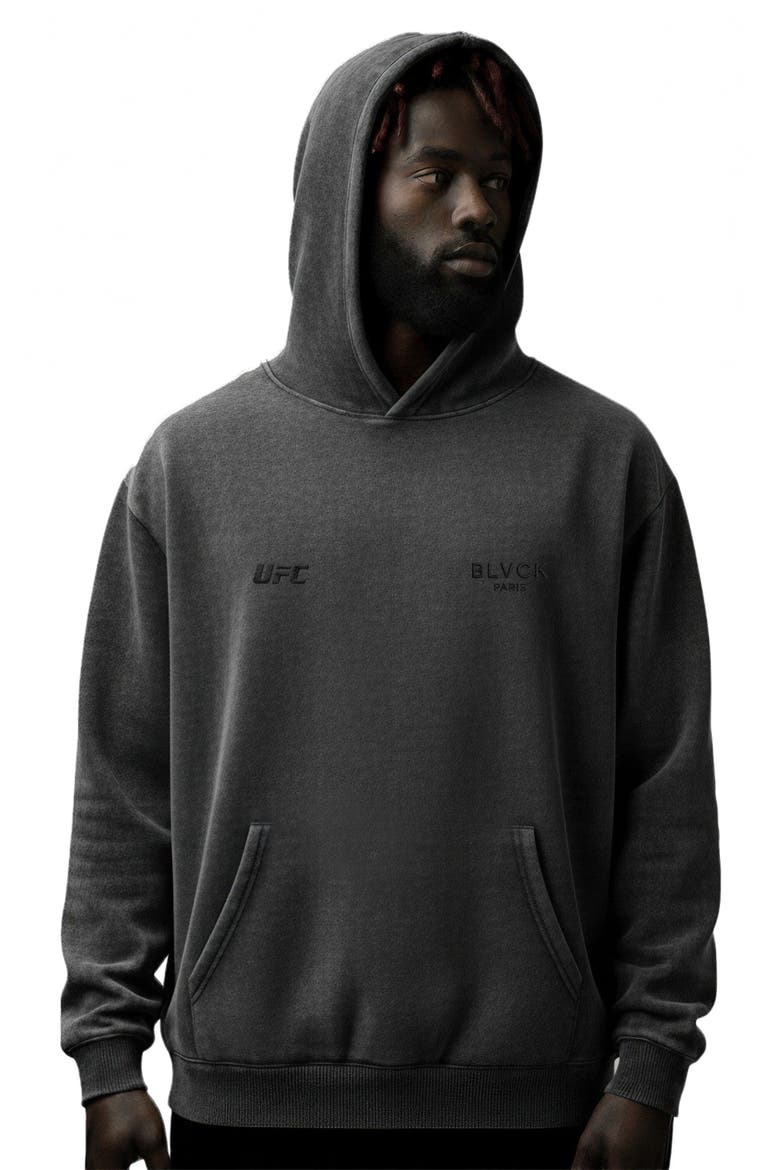 x UFC Acid Wash Hoodie, Main, color, Gray