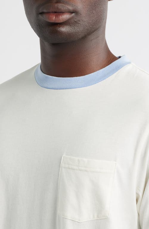 Elwood Pocket Ringer T-shirt In White
