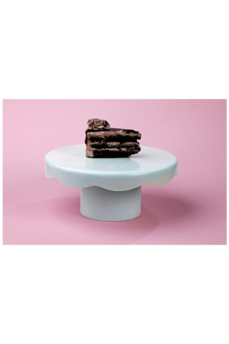 Scallop Resin Cake Stand, Alternate, color, LIGHT BLUE