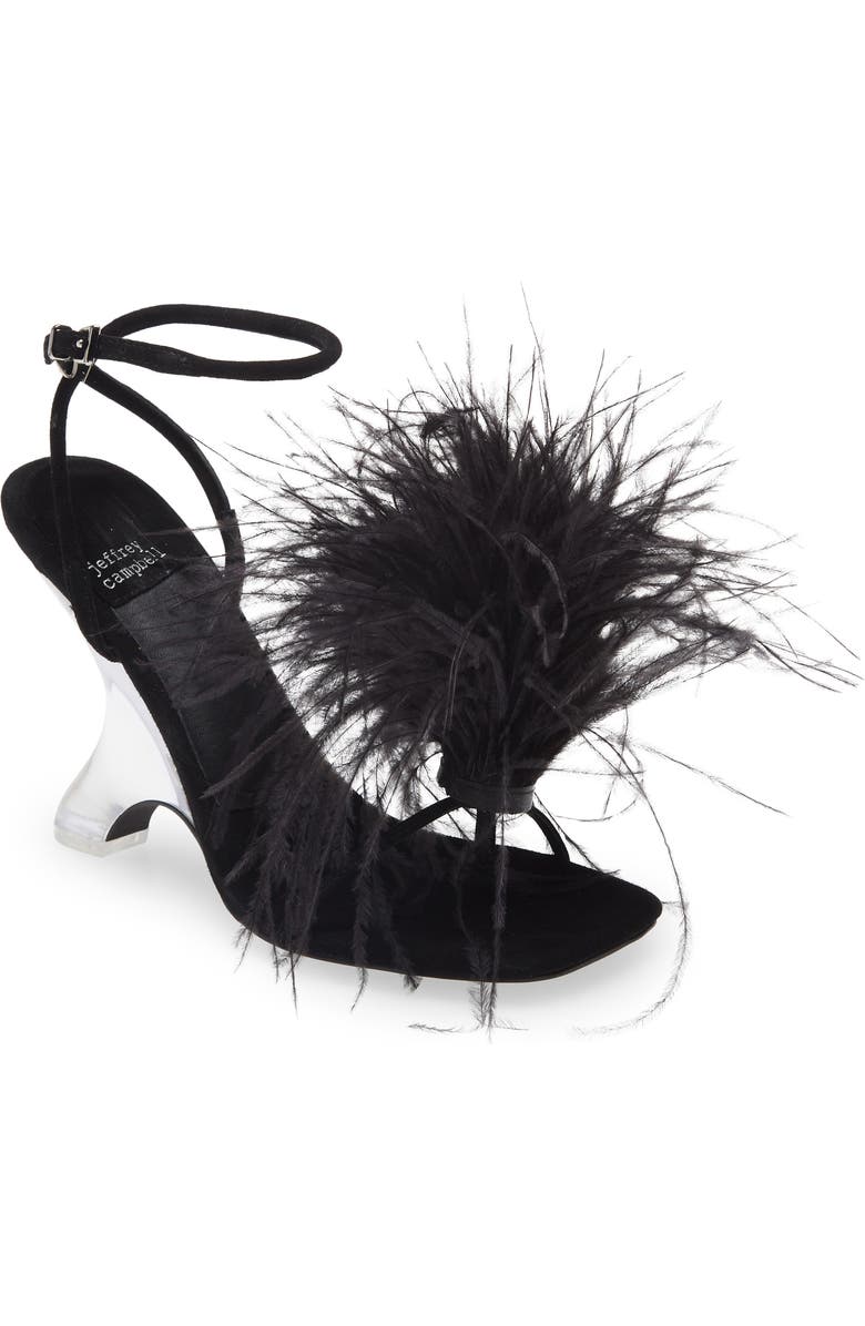 Jeffrey Campbell Flirt-Alot Feather Sandal, Main, color,