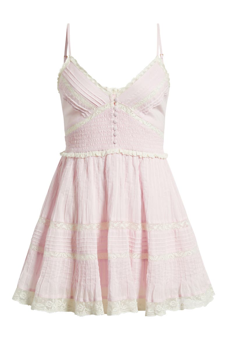 Krista Lace Sleeveless Fit & Flare Minidress, Alternate, color, ORCHID ICE