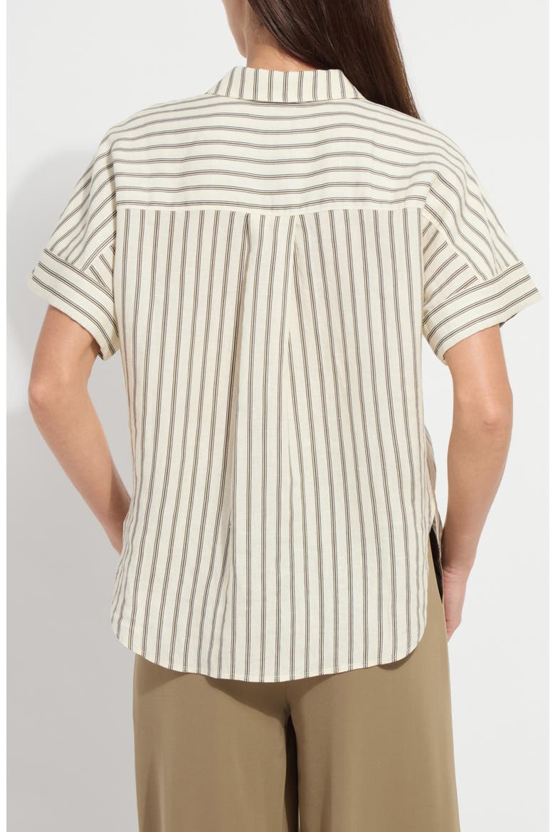 Adley Stripe Linen Button-Up Shirt, Alternate, color, OLIVE GROVE STRIPE