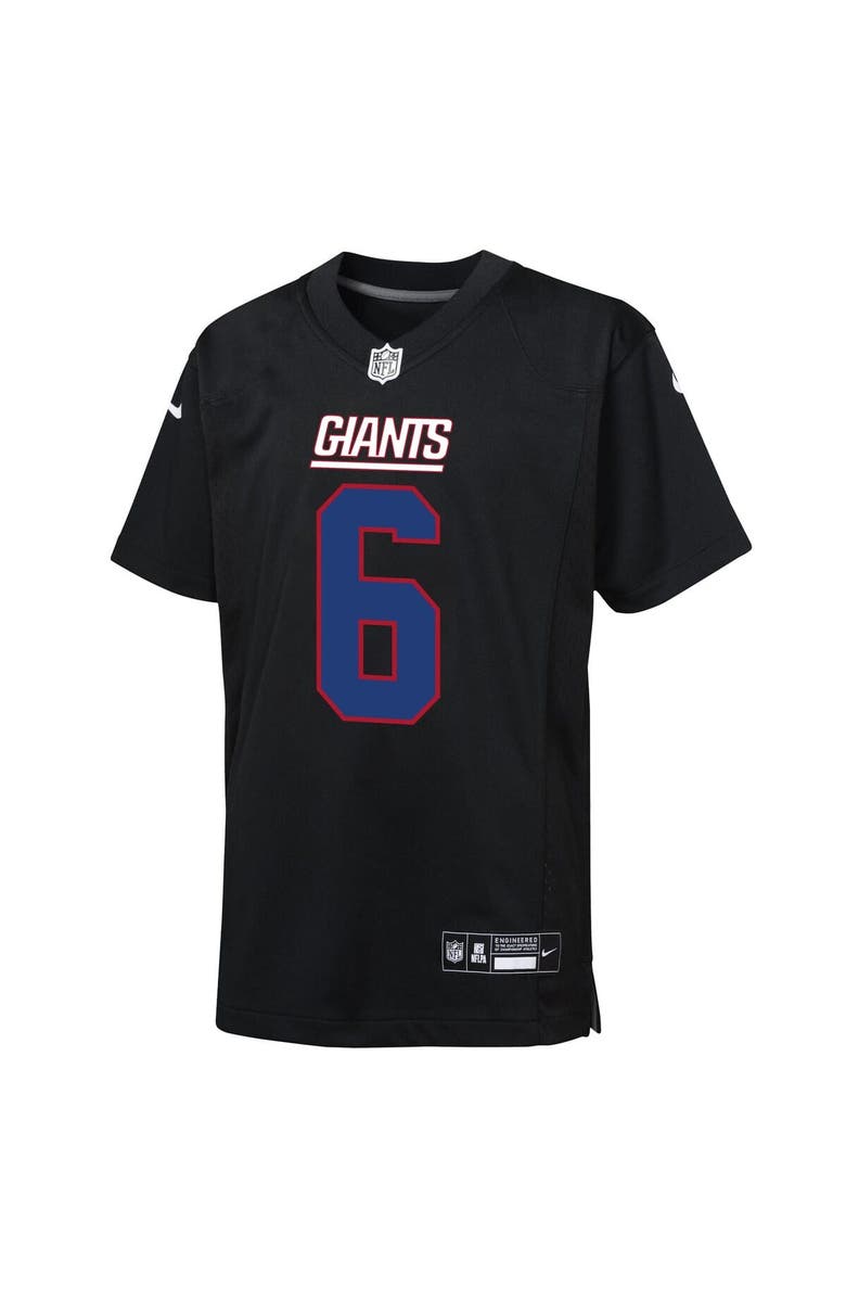Nike Youth Nike Jaxson Dart Carbon Black New York Giants Fashion Game Jersey, Alternate, color, Black