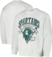 Established & Co. Unisex Established & Co. Ash Michigan State Spartans Vintage Crest Pullover Sweatshirt