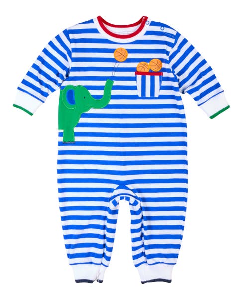 Stripe Knit Longall with Elephant & Basketballs