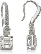 SUZY LEVIAN Sterling Silver White Cubic Zirconia Drop Earrings