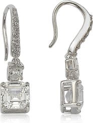 SUZY LEVIAN Sterling Silver White Cubic Zirconia Drop Earrings