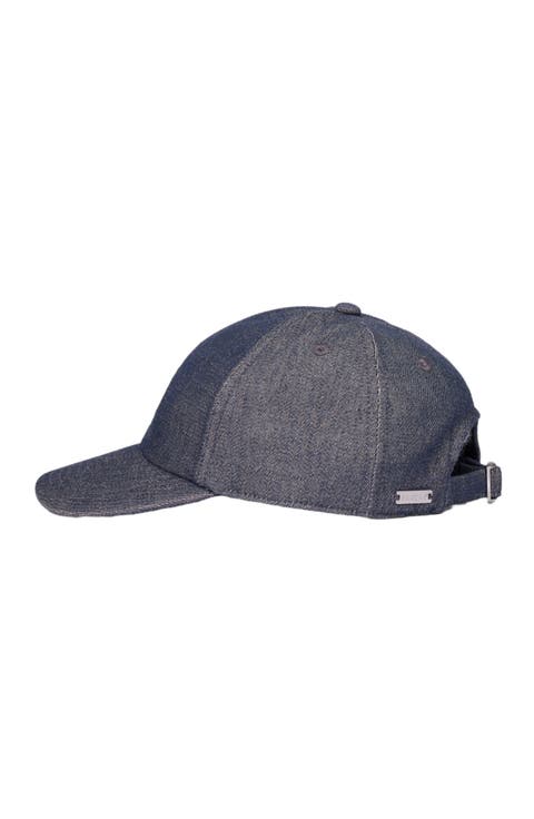 Denim cap with logo