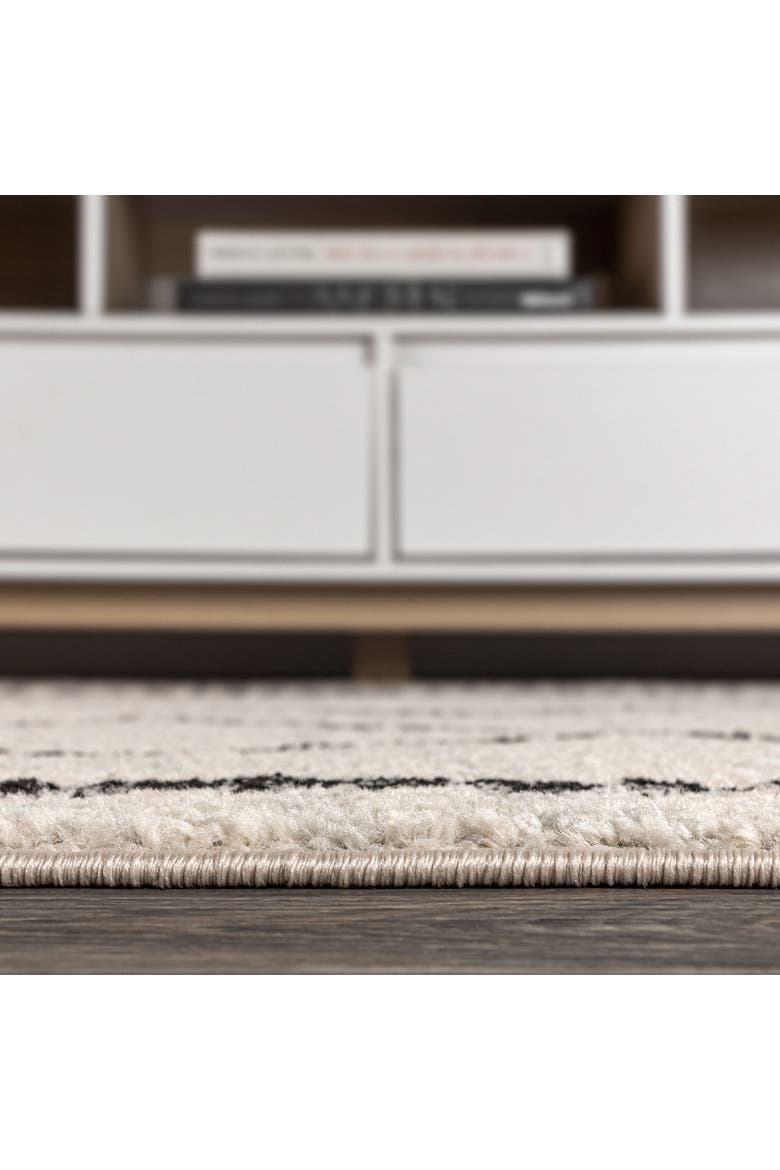 Zaina Moroccan Beni Souk Area Rug, Alternate, color, Cream/Black