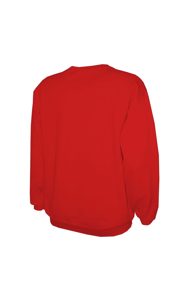 STITCHES Men's Stitches Red Washington Nationals Lightweight Crew Sweatshirt, Alternate, color, Red