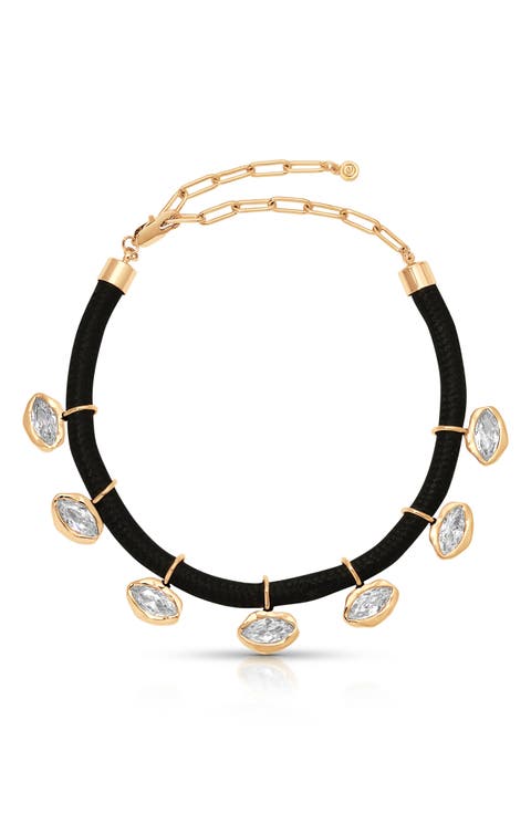 Midnight Luxe Crystal Choker Necklace