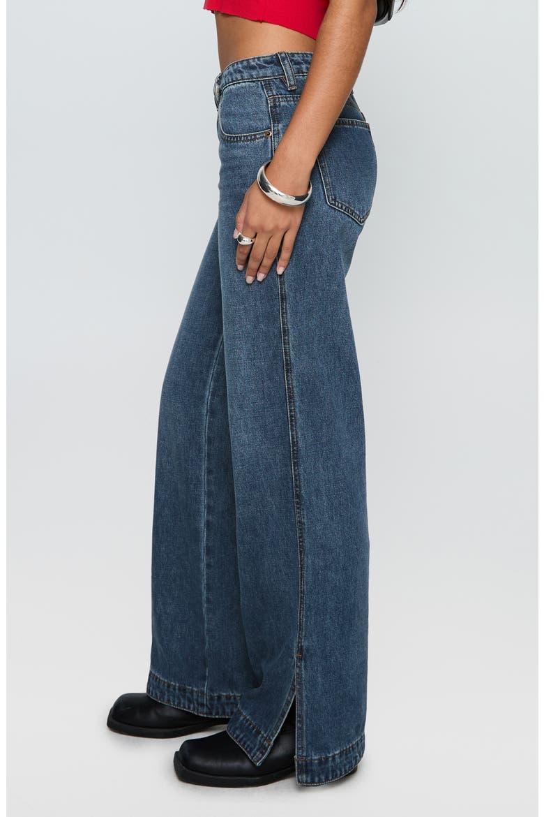 Dog Days Mid Rise Straight Leg Jeans, Alternate, color, DARK BLUE WASH