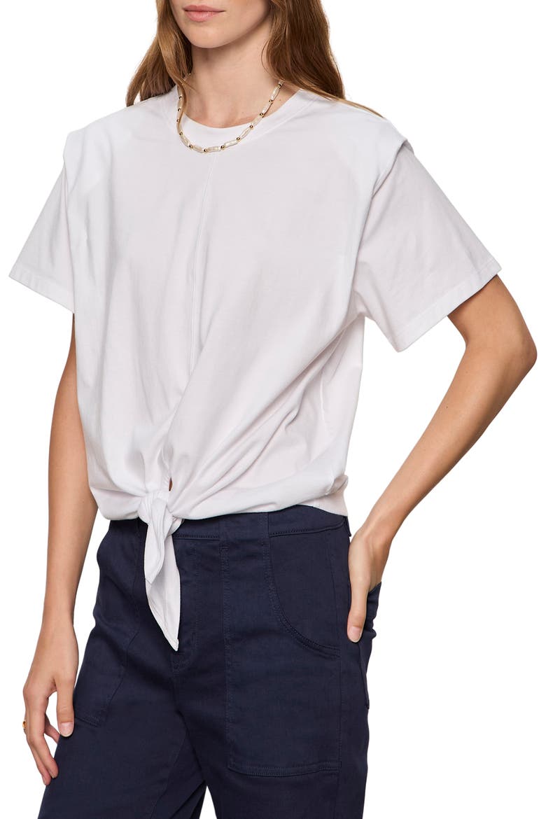 Good to Go Tie Hem T-Shirt, Alternate, color, WHITE